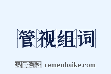 管视组词是什么意思的图片